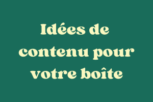 visuel idées de contenu